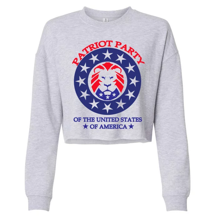 Patriot Party Of The United States Of America Cropped Pullover Crew