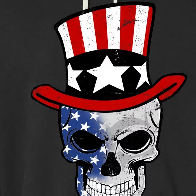 Patriot Skull Garment-Dyed Fleece Hoodie