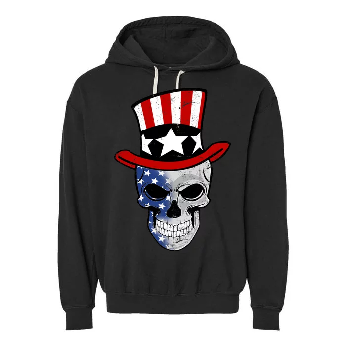 Patriot Skull Garment-Dyed Fleece Hoodie