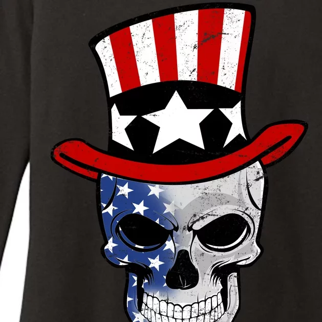 Patriot Skull Womens CVC Long Sleeve Shirt