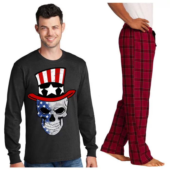 Patriot Skull Long Sleeve Pajama Set