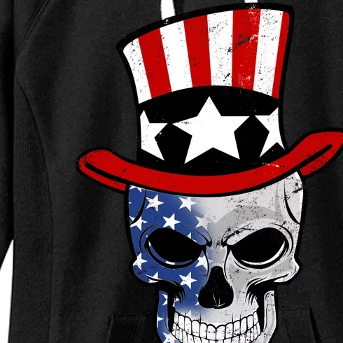 Patriot Skull Women's Fleece Hoodie