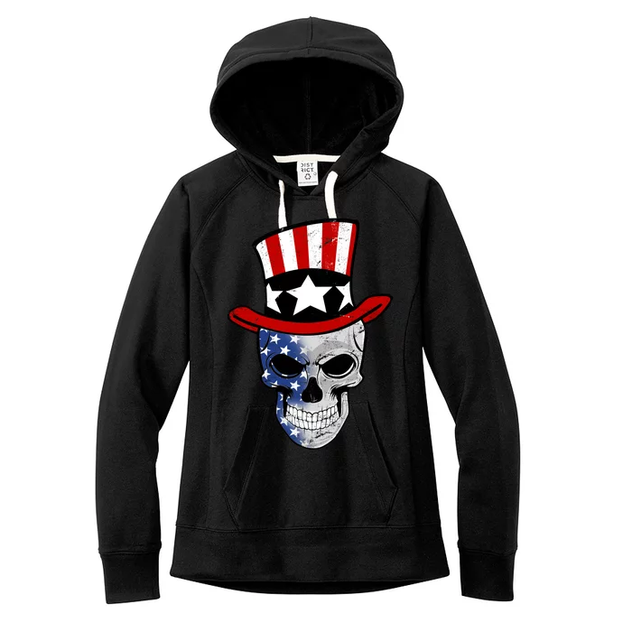 Patriot Skull Women's Fleece Hoodie