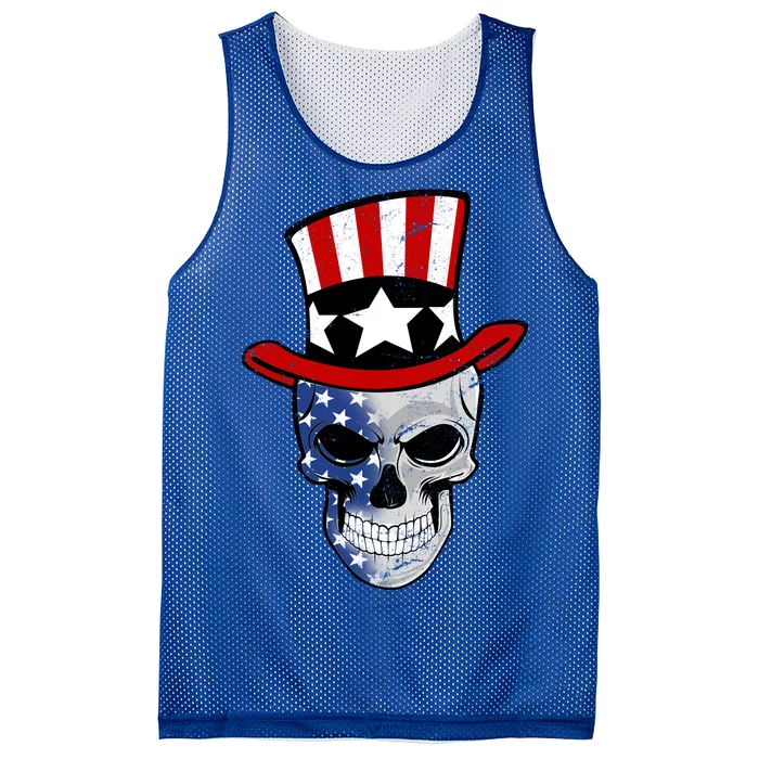 Patriot Skull Mesh Reversible Basketball Jersey Tank