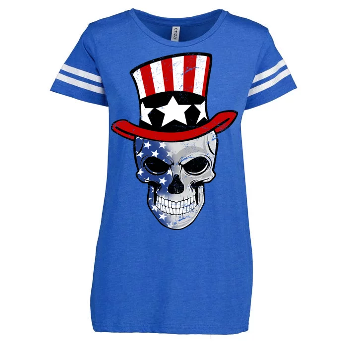 Patriot Skull Enza Ladies Jersey Football T-Shirt