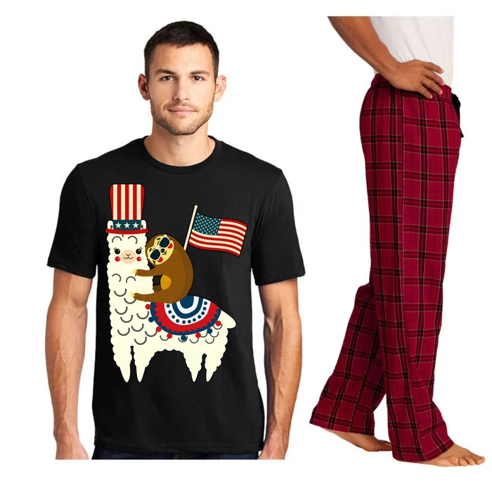 Patriot Sloth Llama Pajama Set