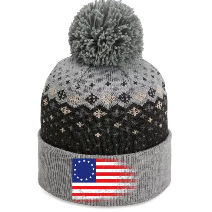 Patriotic 13 Colonies Flag Betsy Ross The Baniff Cuffed Pom Beanie