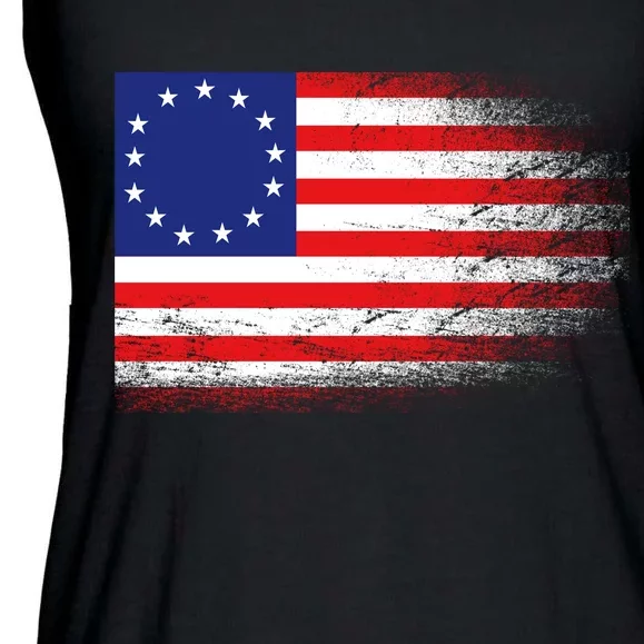 Patriotic 13 Colonies Flag Betsy Ross Ladies Essential Flowy Tank