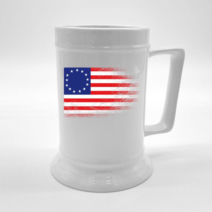 Patriotic 13 Colonies Flag Betsy Ross Front & Back Beer Stein