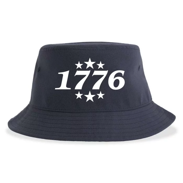 Patriotic 1776 USA 4th of July Stars Sustainable Bucket Hat