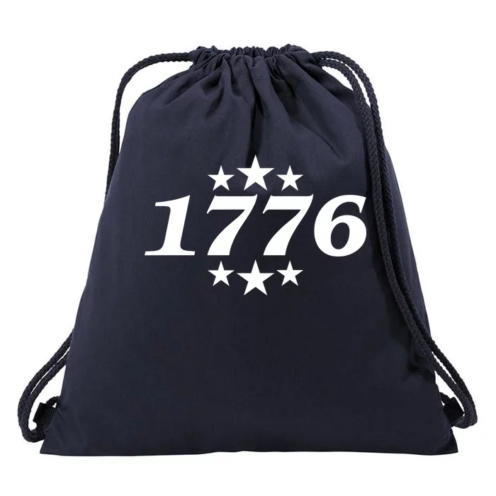 Patriotic 1776 USA 4th of July Stars Drawstring Bag