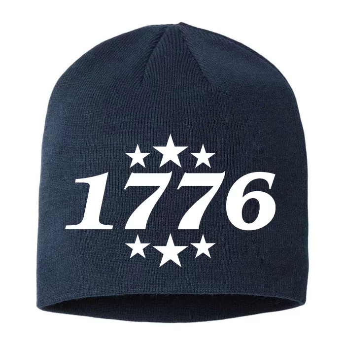 Patriotic 1776 USA 4th of July Stars 8 1/2in Sustainable Knit Beanie