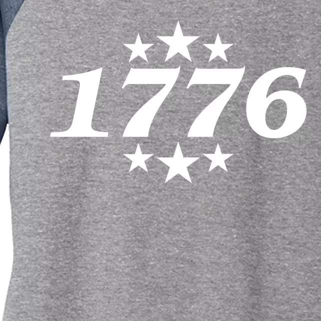 Patriotic 1776 USA 4th of July Stars Women's Tri-Blend 3/4-Sleeve Raglan Shirt