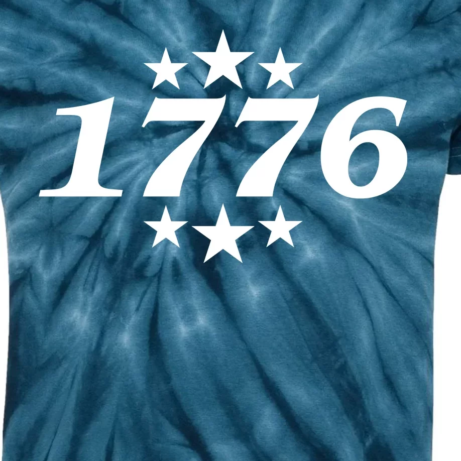 Patriotic 1776 USA 4th of July Stars Kids Tie-Dye T-Shirt