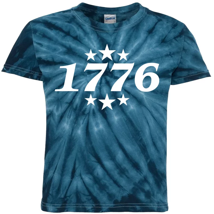 Patriotic 1776 USA 4th of July Stars Kids Tie-Dye T-Shirt