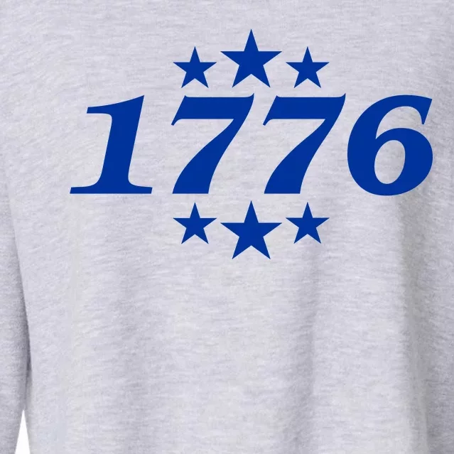 Patriotic 1776 USA 4th of July Stars Cropped Pullover Crew