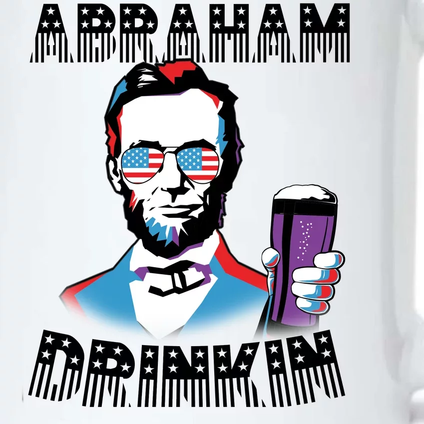 Patriotic Abraham Lincoln Drinkin Black Color Changing Mug