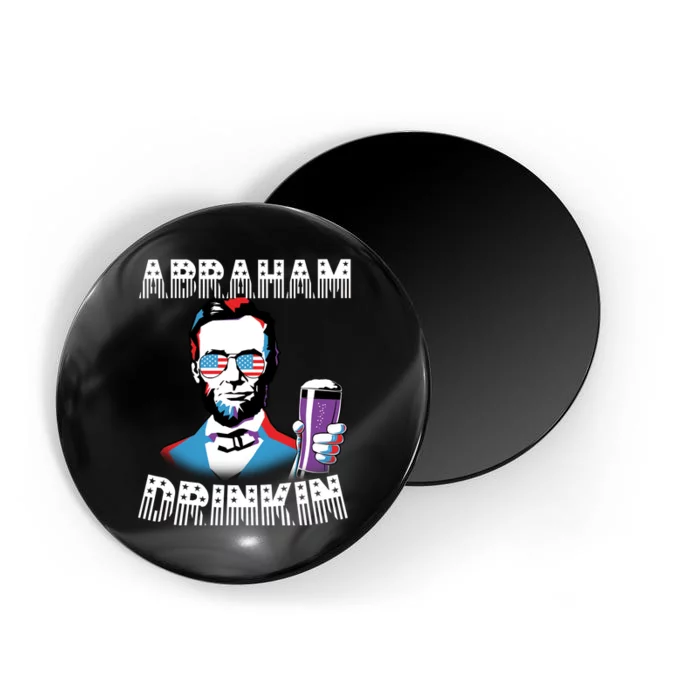 Patriotic Abraham Lincoln Drinkin Magnet