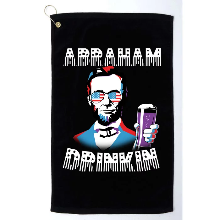 Patriotic Abraham Lincoln Drinkin Platinum Collection Golf Towel