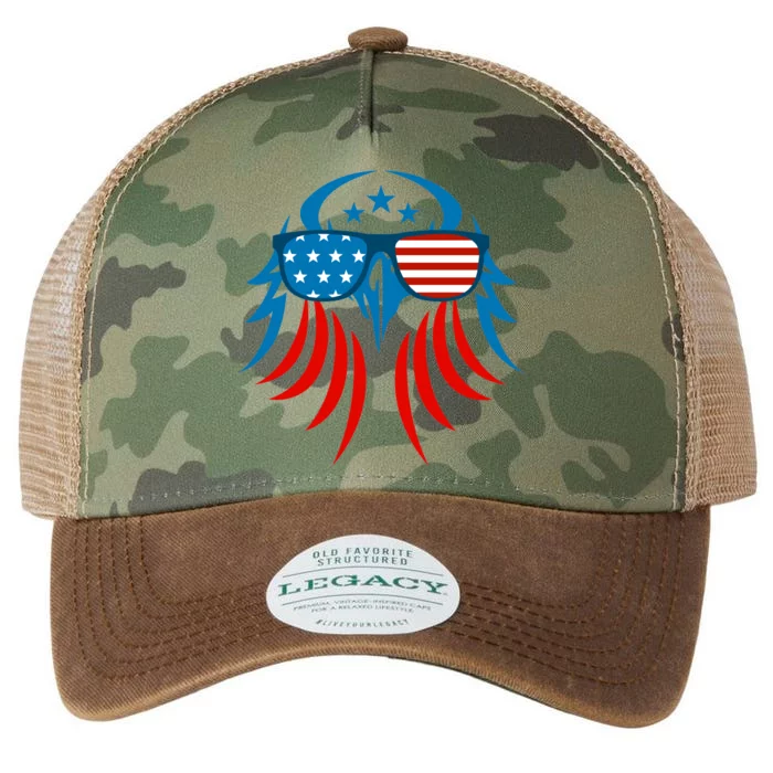 Patriotic American Bald Eagle Legacy Tie Dye Trucker Hat