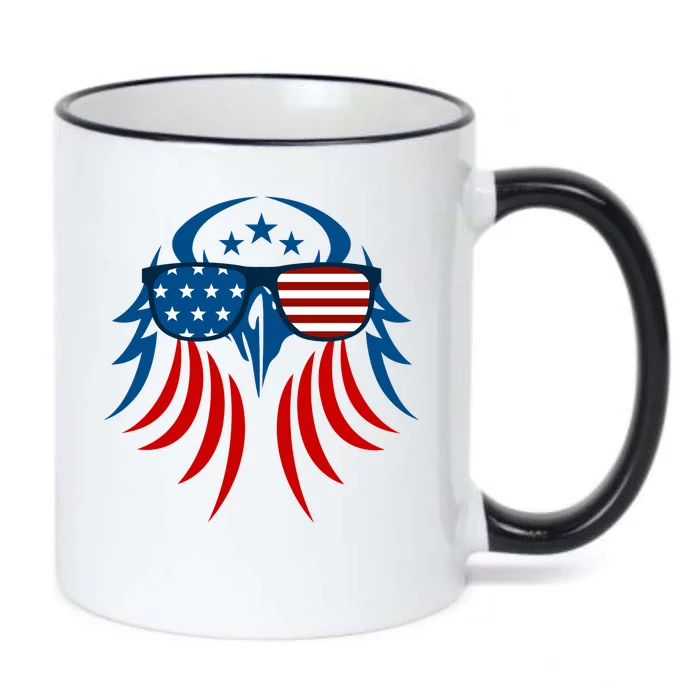 Patriotic American Bald Eagle Black Color Changing Mug