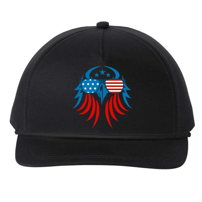 Patriotic American Bald Eagle Snapback Five-Panel Rope Hat