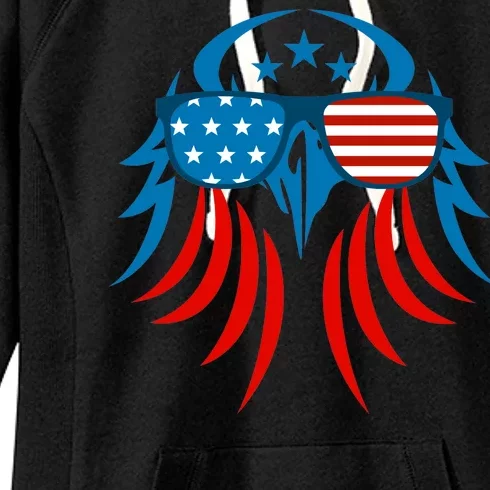 Patriotic American Bald Eagle Women's Fleece Hoodie