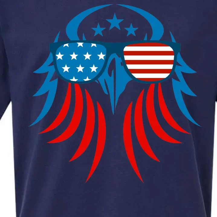 Patriotic American Bald Eagle Sueded Cloud Jersey T-Shirt