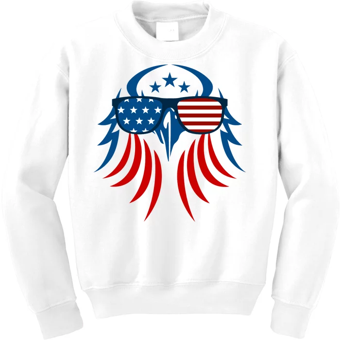 Patriotic American Bald Eagle Kids Sweatshirt