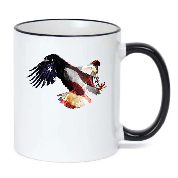 Patriotic American Bold Eagle Black Color Changing Mug