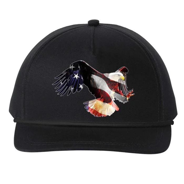 Patriotic American Bold Eagle Snapback Five-Panel Rope Hat