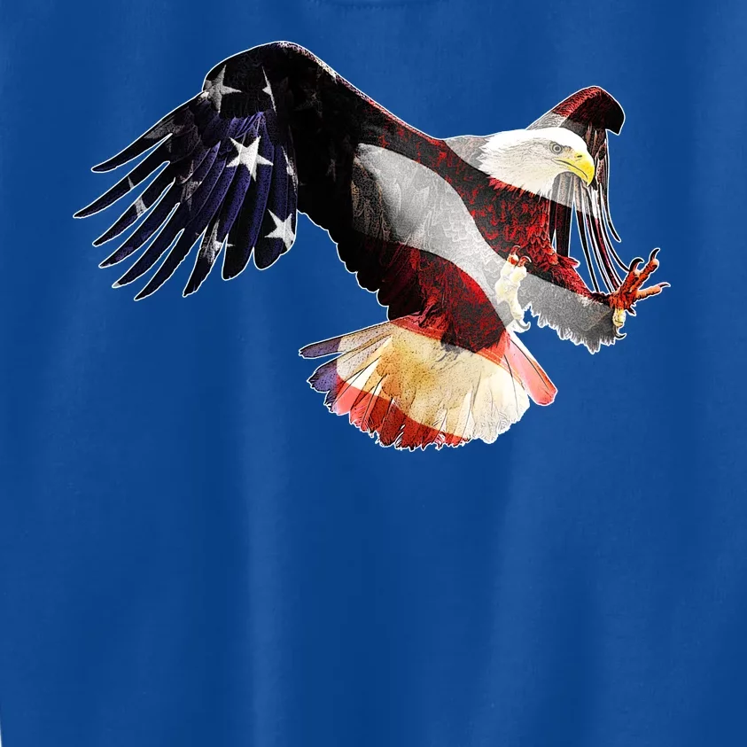 Patriotic American Bold Eagle Kids Sweatshirt