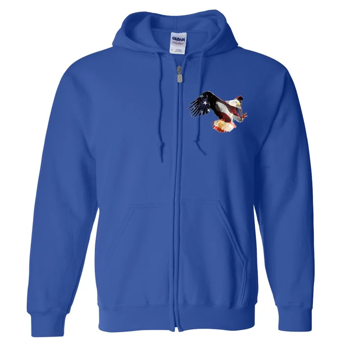 Patriotic American Bold Eagle Full Zip Hoodie