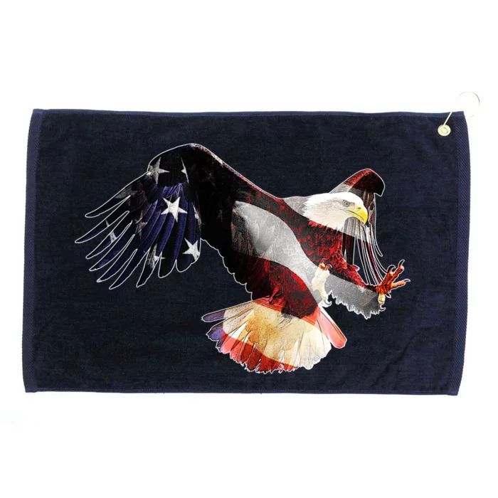 Patriotic American Bold Eagle Grommeted Golf Towel