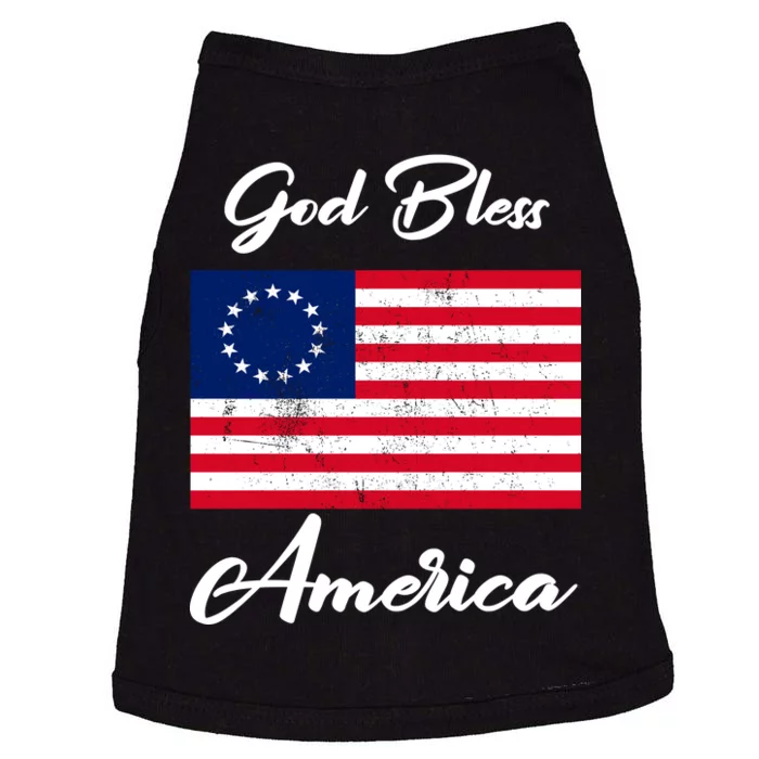 Patriotic Betsy Ross Flag God Bless America Doggie Tank