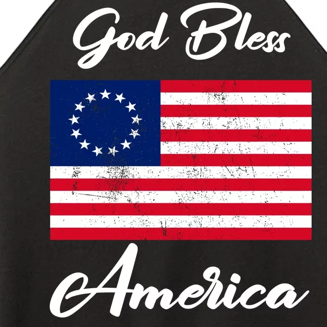 Patriotic Betsy Ross Flag God Bless America Women’s Perfect Tri Rocker Tank