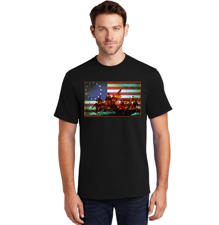 Patriotic Betsy Ross The Crossing Of Delaware Tall T-Shirt