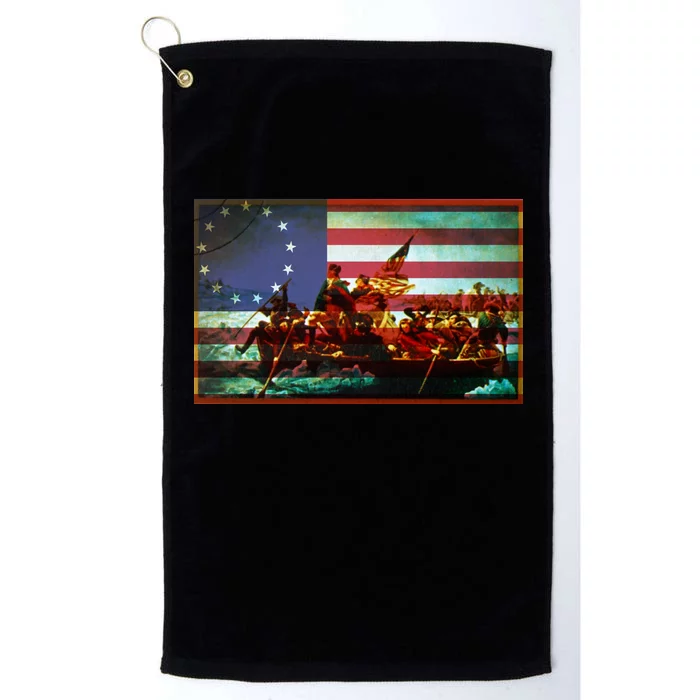 Patriotic Betsy Ross The Crossing Of Delaware Platinum Collection Golf Towel