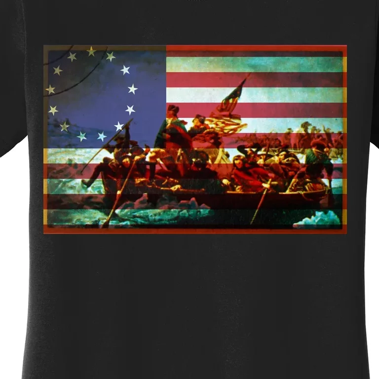 Patriotic Betsy Ross The Crossing Of Delaware Women's T-Shirt