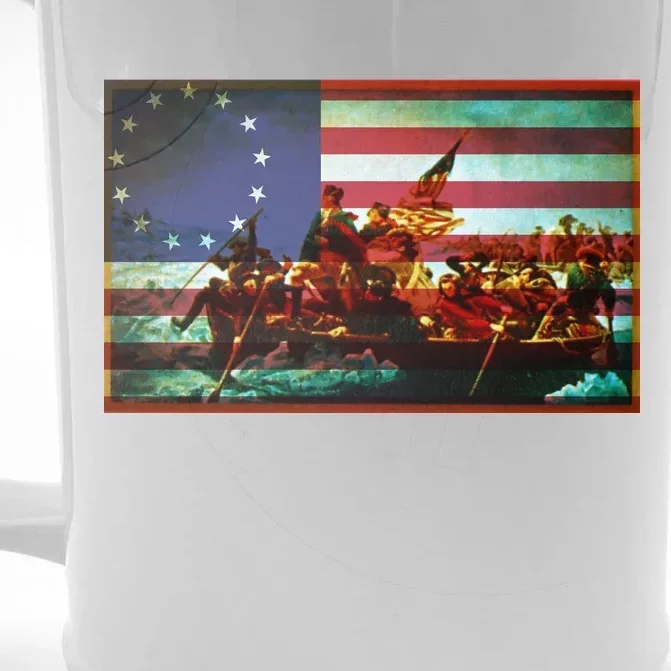 Patriotic Betsy Ross The Crossing Of Delaware Front & Back Beer Stein