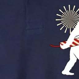 Patriotic Bigfoot Fireworks 4th of July Softstyle Adult Sport Polo