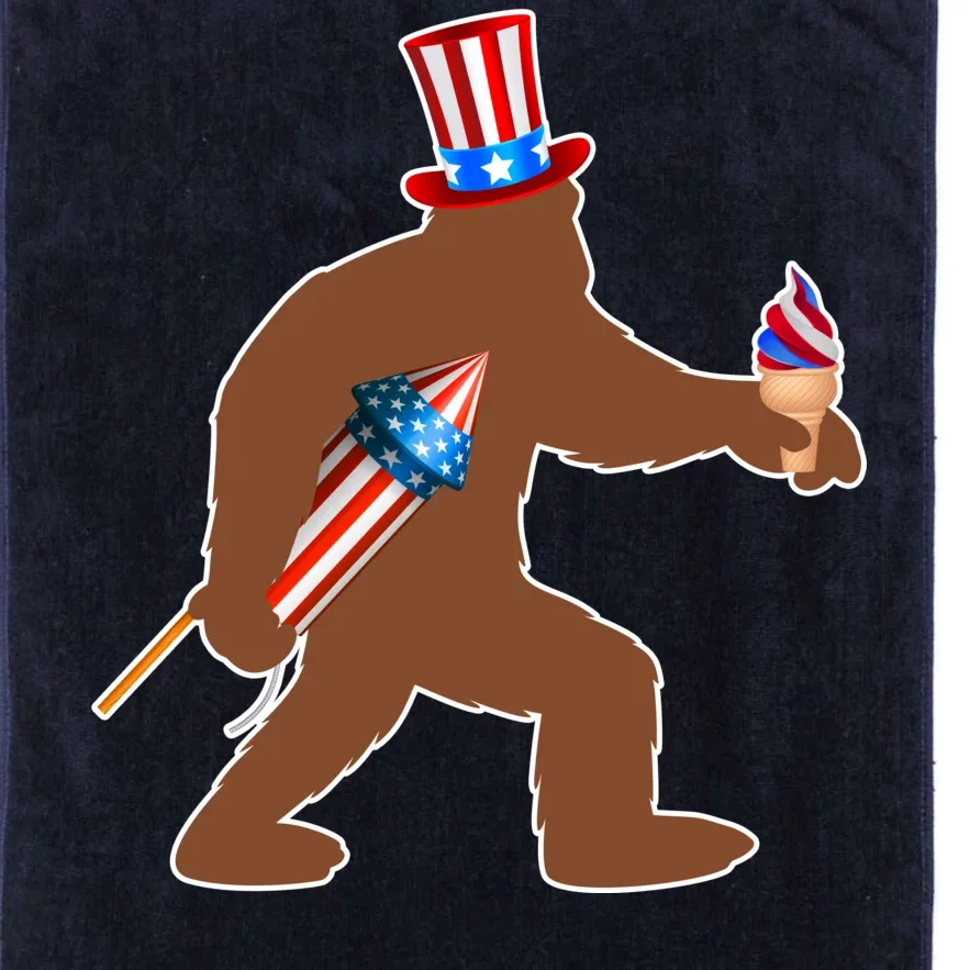 Patriotic Bigfoot Fireworks USA Platinum Collection Golf Towel