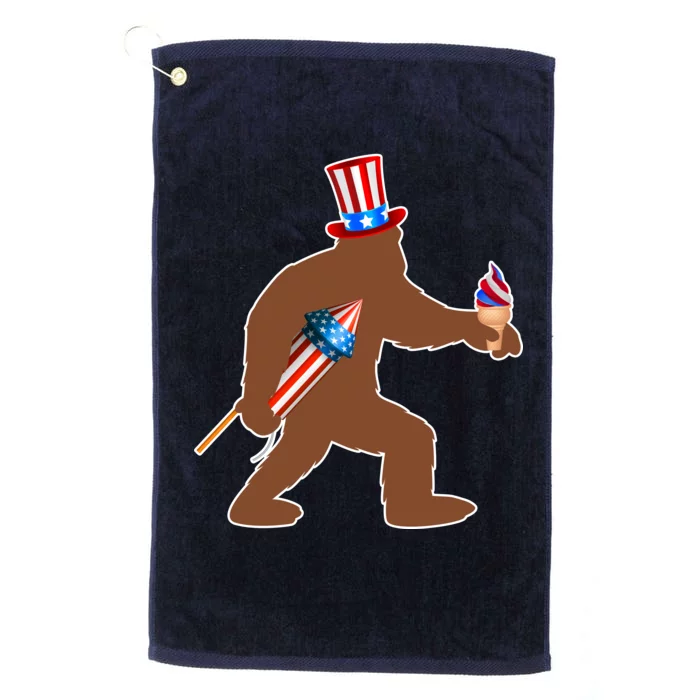 Patriotic Bigfoot Fireworks USA Platinum Collection Golf Towel