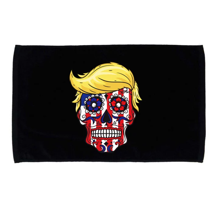 Patriotic Donald Trump Sugar Skull Microfiber Hand Towel