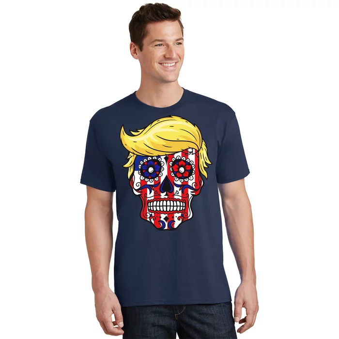 Patriotic Donald Trump Sugar Skull T-Shirt