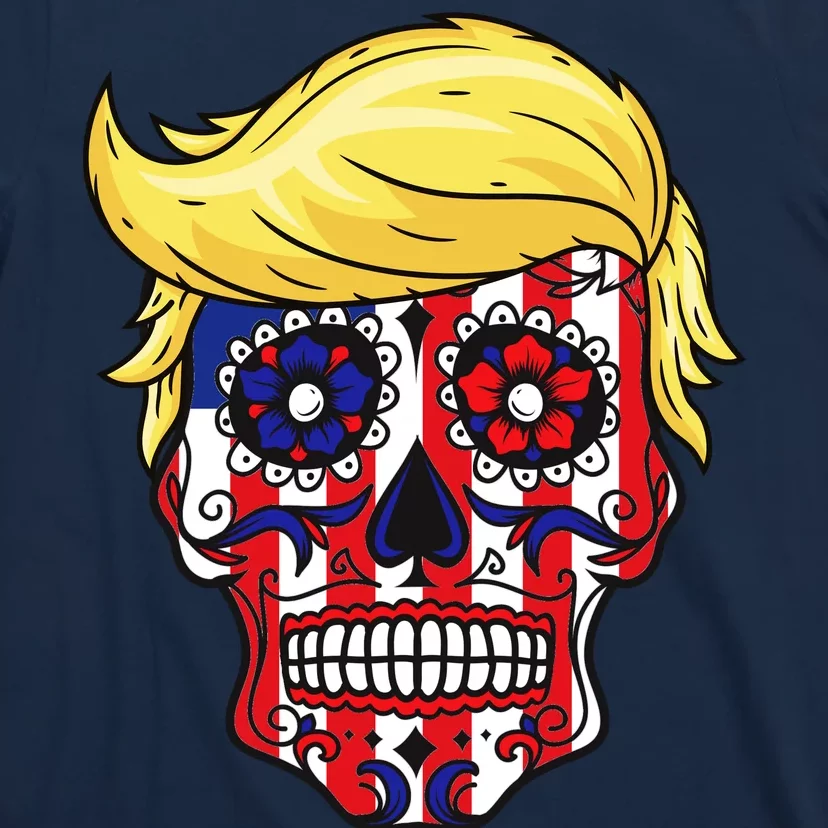 Patriotic Donald Trump Sugar Skull T-Shirt