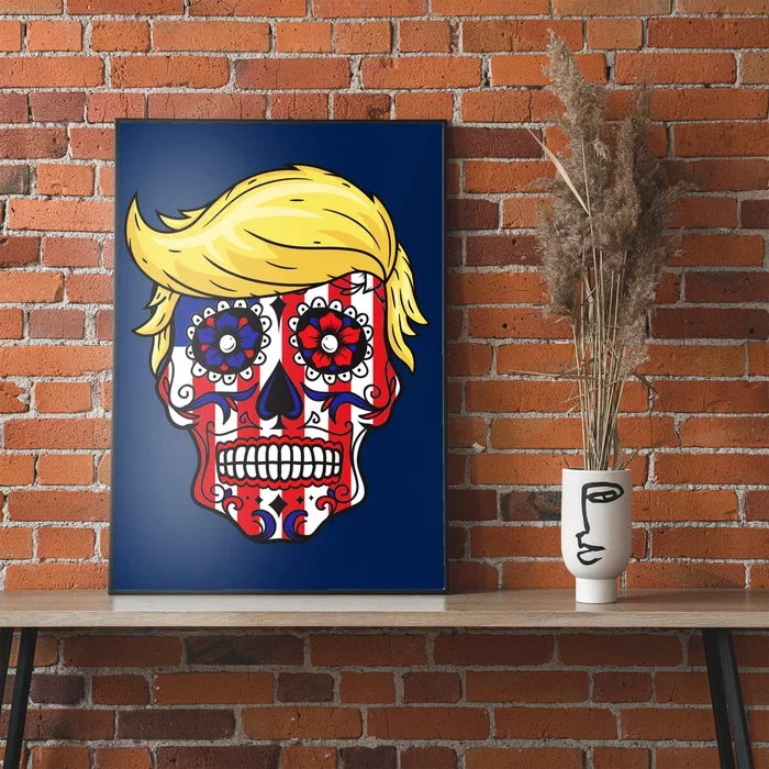 Patriotic Donald Trump Sugar Skull Poster