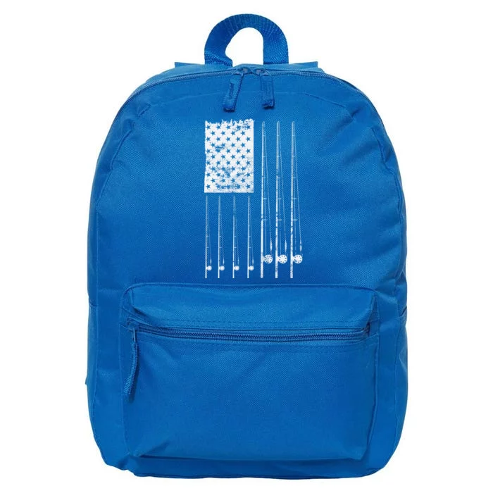 Patriotic Fishing American Flag 16 in Basic Backpack