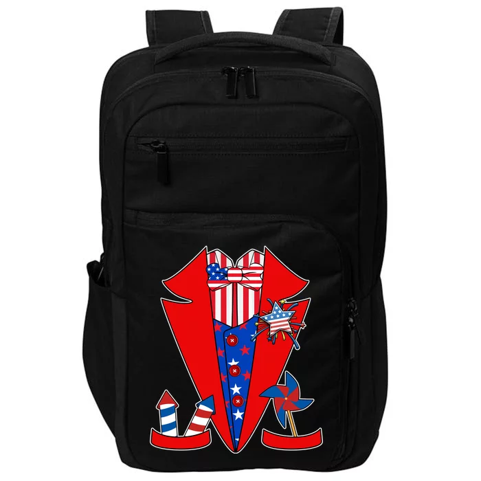 Patriotic Independence Day Tuxedo Impact Tech Backpack