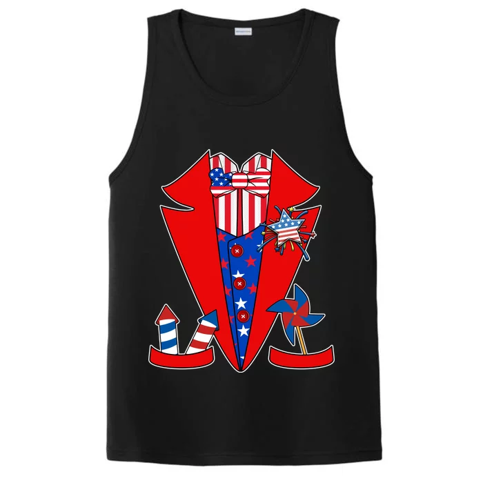 Patriotic Independence Day Tuxedo Performance Tank